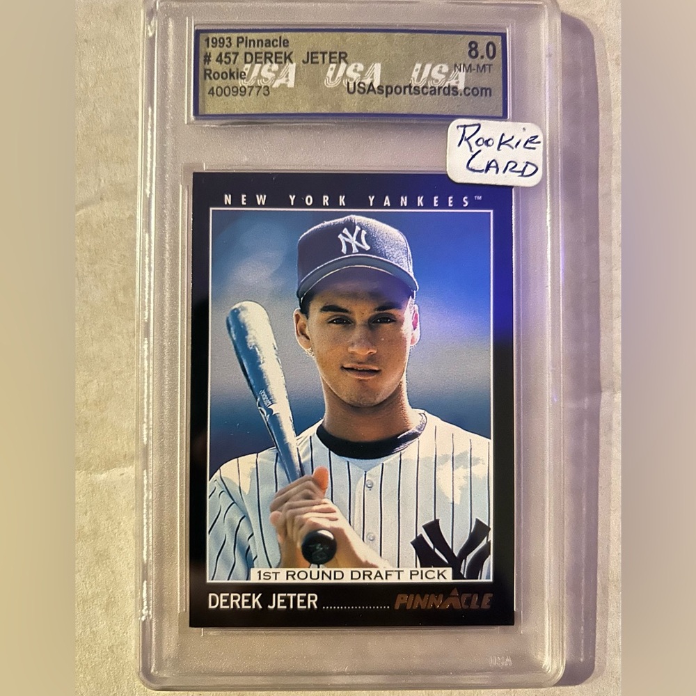 Derek Jeter Graded 8 Rookie Card